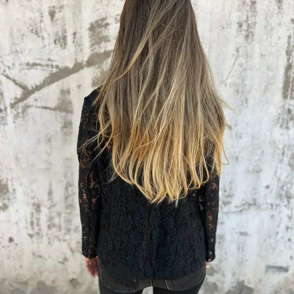 Blazer Feminino de Renda e Malha